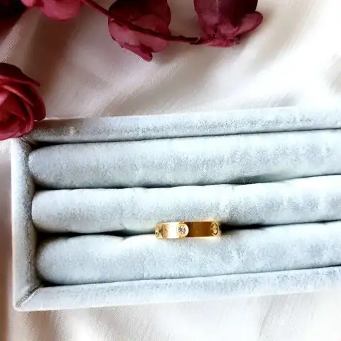 Marka Zirkon Taşlı Gold Yüzük 