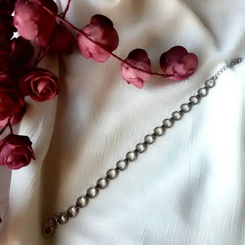 Halka Sıralı Gümüş Bileklik 