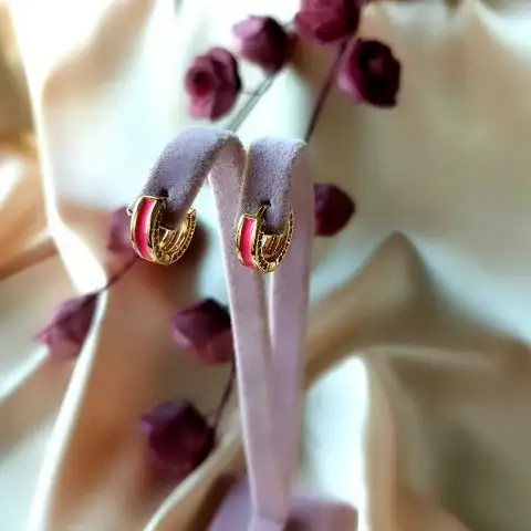 Kırmızı Halka Küpe 