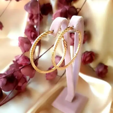 Lazer Ezme Halka Küpe 