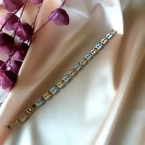 Çift Renk Labirent Kalın Bileklik 