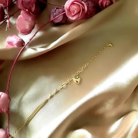 Kalp Sarkıt Zincir Bileklik