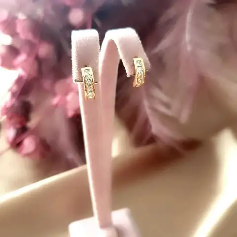 Mini Yarım Daire Küpe 