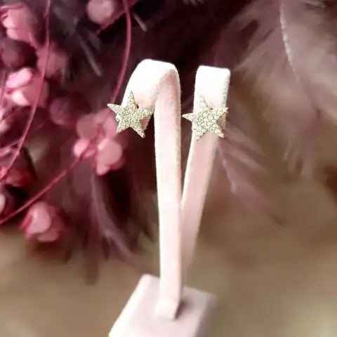 Full Zirkon Yıldız Küpe