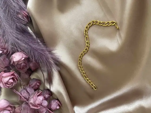 Çelik klasik zincir bileklik ve halhal 