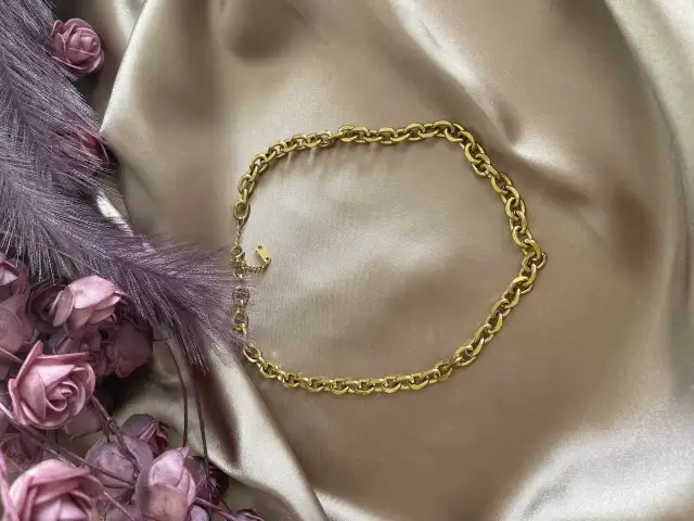 Kalın zincir çelik kolye 