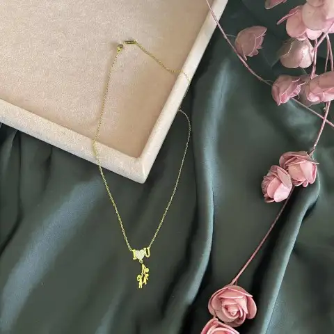 love you çelik kolye 