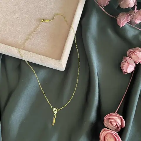 kız yıldız çelik kolye 