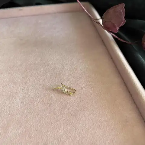 tek delik gold küpe 